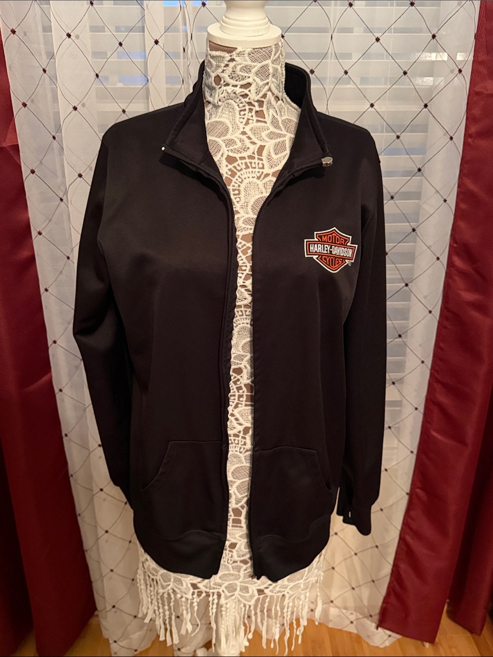 Harley-Davidson Black Women's Zip Jacket with Shield Patch (149)